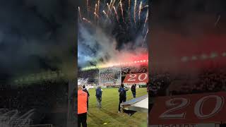 Coreografia epica della Curva del Foggia con fuochi per il derby contro il Taranto 🔥  4 Ottobre [upl. by Rodrick411]