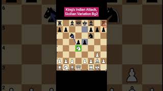 Simple chess openings Kings Indian Attack Sicilian Variation Bg2 A08 [upl. by Derrek]