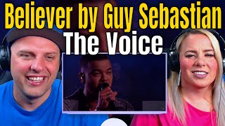 First Time Reaction To Believer by Guy Sebastian  The Voice  THE WOLF HUNTERZ REACTIONS [upl. by Fionnula]