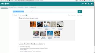 Searching in ProQuest [upl. by Ynetruoc]