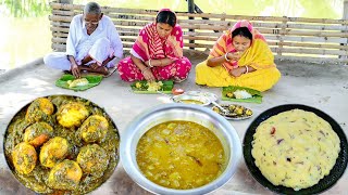 আজ পালংশাক দিয়ে এমন ডিম রান্না করলাম সবাই চেটেপুটে খেয়ে নিলো সাথে মুলোর ডাল আর আলু ভর্তাegg curry [upl. by Gelhar244]