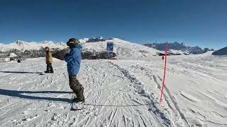 Pista Fiamme Oro 2 di Moena Trentino dolomitisuperski alpelusia skislopes [upl. by Novikoff501]