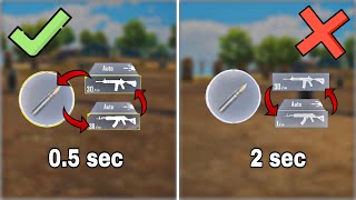 How to Switch Between Weapons Faster ✅✖️ pubgmobile bgmi rubyyt Best settings [upl. by Walley224]