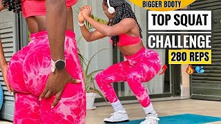 MEGA 2 Week BIGGER BOOTY SQUAT CHALLENGE280 Reps A Day For A Must CURVY BUTT amp THICK THIGHS [upl. by Silloh]