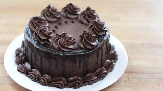 How to make Chocolate Cake with Chocolate Buttercream Frosting  For Beginners  Step by Step [upl. by Yared718]