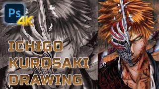 ICHIGO KUROSAKI ART  ADOBE PHOTOSHOP  Cjeology [upl. by Faxan]