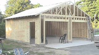 Building your own 24X24 garage and save money Steps from concrete to framing [upl. by Eoz]