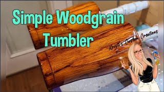 Woodgrain Alcohol Ink Epoxy Tumbler Simple amp Easy DIY Tutorial [upl. by Kurth]