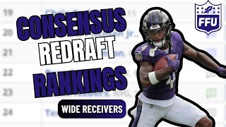 Consensus Redraft Rankings Wide Receivers [upl. by Orsino]