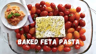 Viral TIKTOK Baked Feta Pasta Recipe [upl. by Kerred]