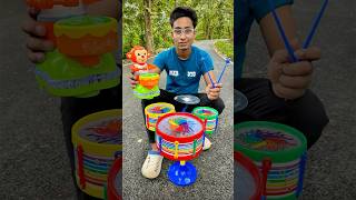 Small drum 🥁And Jazz Drum Set Senior Musical Band Instruments with 3 Drums Testing🔥 [upl. by Granniah]