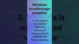 Window Local Storage JavaScript [upl. by Adama]