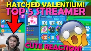 TOP 5 STREAMER HATCHED VALENTIUM EPIC CAUGHT ON VIDEO IN BUBBLE GUM SIMULATOR  ROBLOX [upl. by Aniar]