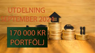 UTDELNING SEPTEMBER 2024  170 000 KR PORTFÖLJ [upl. by Farwell]