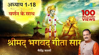 श्रीमद भगवद गीता सार  संपूर्ण गीता  Bhagawad Geeta All Chapters With Narration Shailendra Bharti [upl. by Ibrab291]