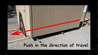 How To Move A Shed Across The Yard By Hand Video [upl. by Ecienal564]