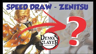 Speed Drawing  Zenitsu  Kimetsu no Yaiba Demon Slayer [upl. by Nate]