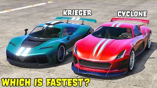 GTA 5  COIL CYCLONE vs BENEFACTOR KRIEGER  Which is Fastest [upl. by Ludovick]