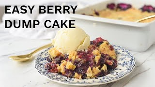 Easy Berry Dump Cake  only 6 Ingredients [upl. by Charry]