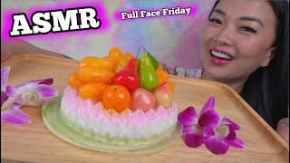 ASMR PRETTY JELLO CAKE SOFT EATING SOUNDS NO TALKING  SASASMR [upl. by Adlar]