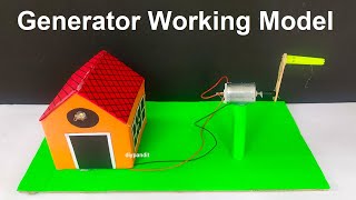 power generator working model science project for exhibition  diy  DIY pandit [upl. by Oiralednac]