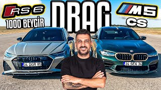 1000 Beygir Audi RS6 VS BMW M5 CS  Drag Yarışı [upl. by Carn11]