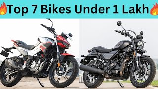 Top 7 Bikes Under 1 Lakh in India 2024 on road 🔥🔥 Best Bike Under 1 Lakhs in India [upl. by Henrion13]