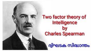 Two factor theory of intelligence [upl. by Adnilim]