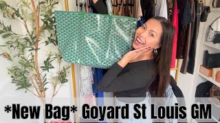 Goyard Bag Reveal 💚💚💚Green St Louis GM and LV Neverfull GM Comparison [upl. by Gniliem7]