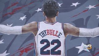 Sixers Matisse Thybulle Receives Special Birthday Mural In Fishtown [upl. by Ynots]