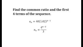 Find Terms of Geometric Sequences Given Formulas [upl. by Calle]