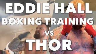 Eddie Hall Boxing  Speed Training  Hafthor Bjornsson  The Beast vs The Mountain Boxing Fight 2021 [upl. by Antebi]