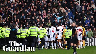 Crowd trouble halts West Brom v Wolves FA Cup derby [upl. by Charry]