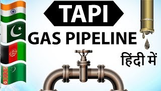 TAPI Gas Pipeline Project explained in Hindi  Asian Energy geopolitics  Current affairs 2018 [upl. by Kermy]