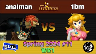 Rowan SSBM Spring 2024 11 analman Ganon Vs 1bm Peach  WR1 [upl. by Neenahs447]