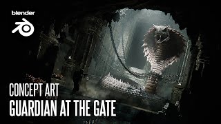 Guardian At The Gate  Concept Art  Blender 40 [upl. by Lotz]