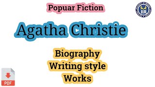 Agatha Christie  Writing stye of Agatha Christie [upl. by Mail]