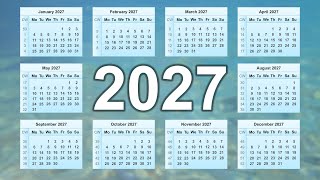 Calendar 2027 [upl. by Ahsertal134]