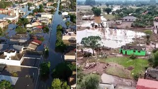 INUNDACIONES TRÁGICAS EN BRASIL ciudades bajo el agua muertos y más de 100 desaparecidos [upl. by Aitnwahs]