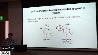 Jason Ernst  Computational Methods for Cross species Epigenomic Analyses  CGSI 2024 [upl. by Mosira]