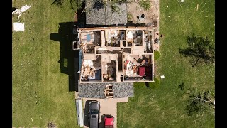 Drone video of tornado damage in Eureka Kansas [upl. by Tu]