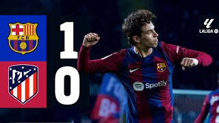 FC BARCELONA 1 vs 0 ATLETICO MADRID  LALIGA 202324 MD15 [upl. by Ahsoyem854]