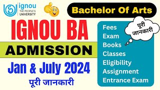 IGNOU से UG Program कैसे करे  IGNOU BA Admission Process 2024IGNOU Admission 2024 January Session [upl. by Grata986]