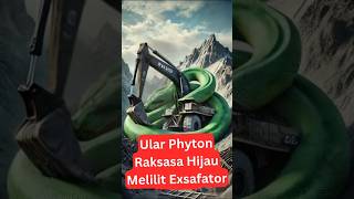 Green Tree Python Raksasa Melilit Bagger 293 shorts phyton kontruks animals [upl. by Nosned]