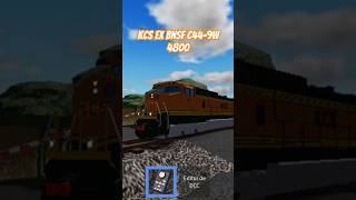 Kcs ex bnsf c449w 4800 leading manifest kcs train roscale Rocky mountain division [upl. by Kenneth59]