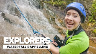 Go Rappelling Down a 100 Foot Waterfall in New Hampshire  Thrillist Explorers [upl. by Veradi127]