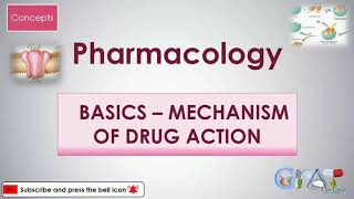 Basic Pharmacology Mechanism of Drug Action [upl. by Tresa]