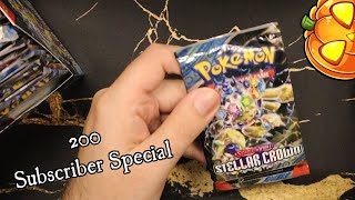 200 Subscriber Special Opening a BOOSTER BOX of Stellar Crown [upl. by Ylsew916]