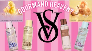 THE BEST GOURMAND COLLECTION NEW VICTORIAS SECRET GLAZED  VANILLA BEAN amp MACADAMIA BODY MISTS [upl. by Sokin723]