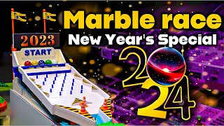 Exciting Marble Race to Kick Off 2024 Join the Celebration with Fubecas Marble Runs [upl. by Etteragram459]